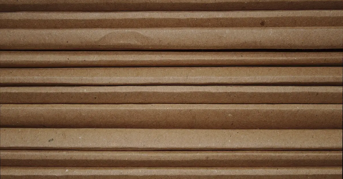 Close-up of corrugated cardboard material