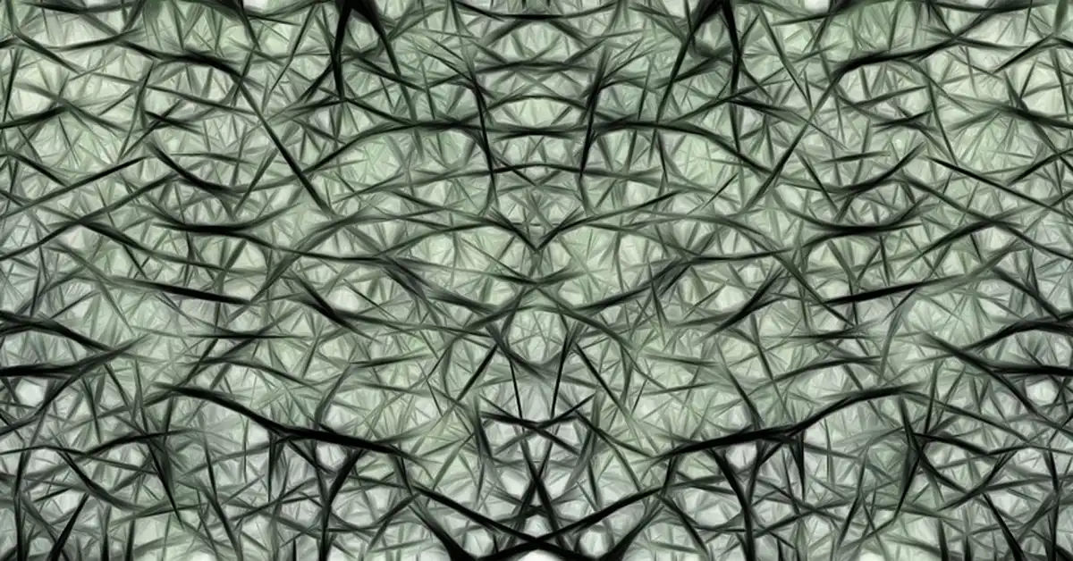Abstract illustration of tangled, branching lines resembling neural networks and neurons.
